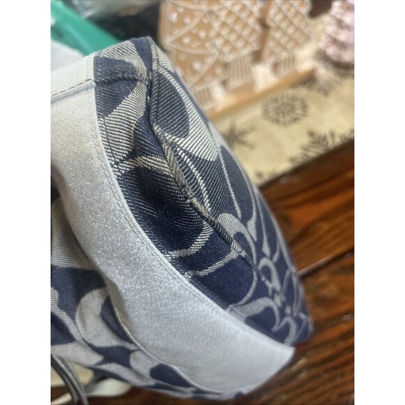 Coach (2011) Carly Sufflette Denim Signature Stripe Hobo F17434 Classic Style - Picture 5 of 16